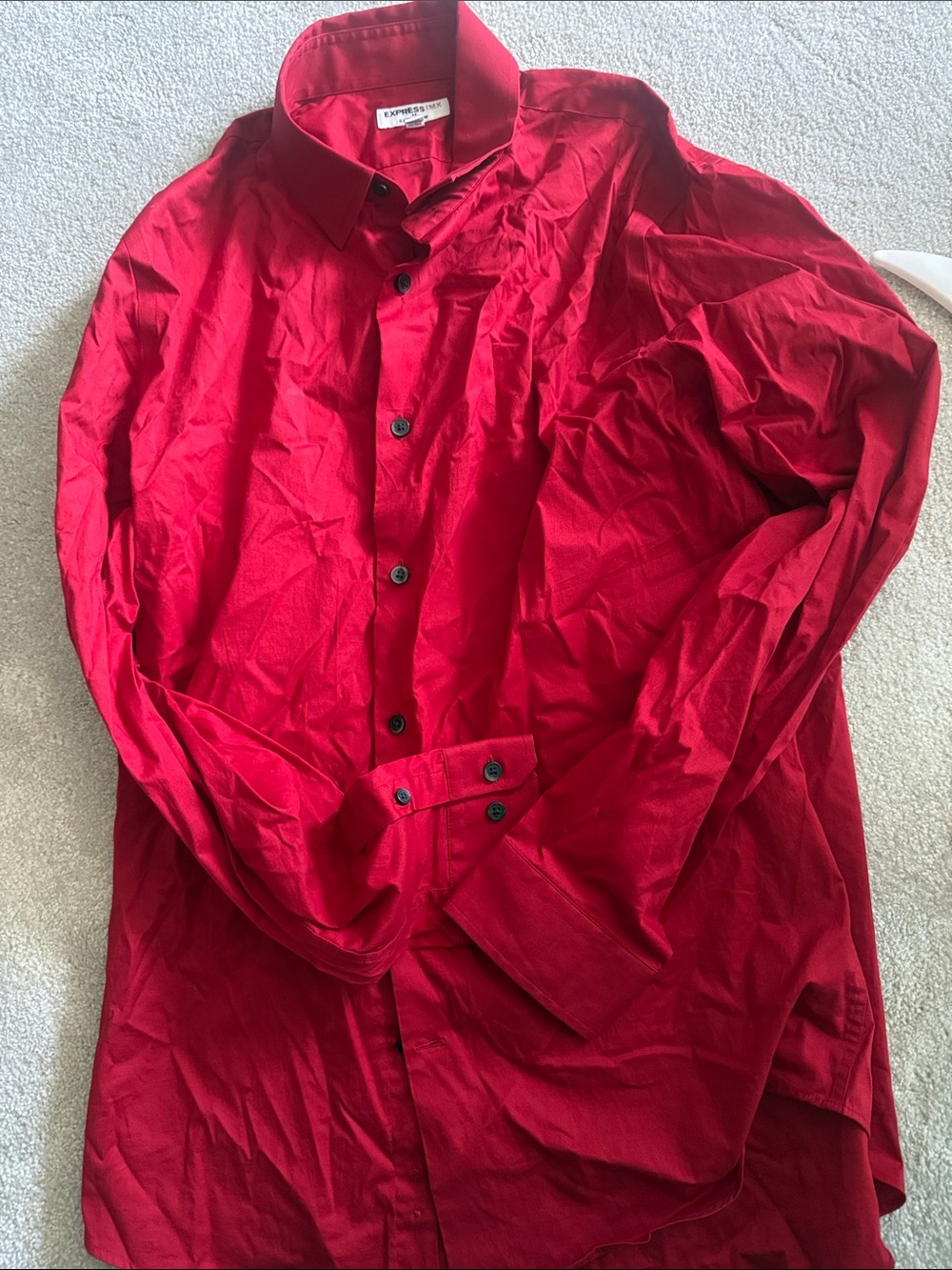 Express Men’s Bright Red Lightweight Shirt Jacket